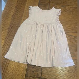 Cat & Jack Light Pink Heart Print Ruffle Sleeve Dress